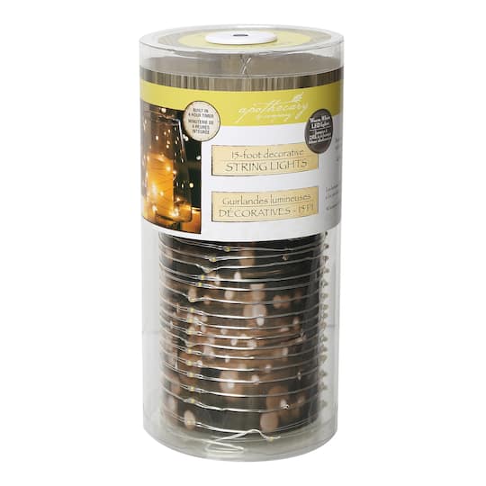 Apothecary & Company™ Silver Decorative Micro LED String Lights, 15ft